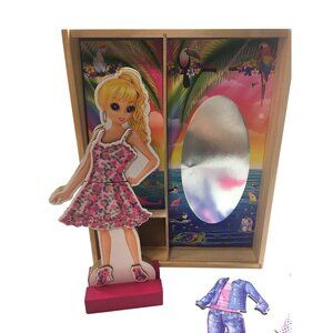 Girls Magnetic Paper Doll Set with Wooden Box